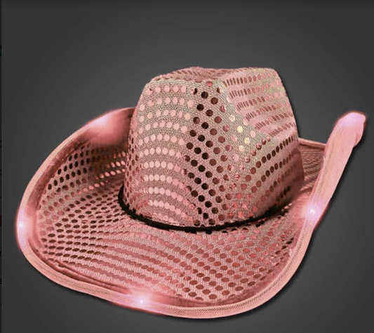 Cowboy Hat Pink  - Light up!
